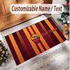 Personalized Crystal Velvet Carpet AS Roma FC Pattern Non Slip Floor Rug