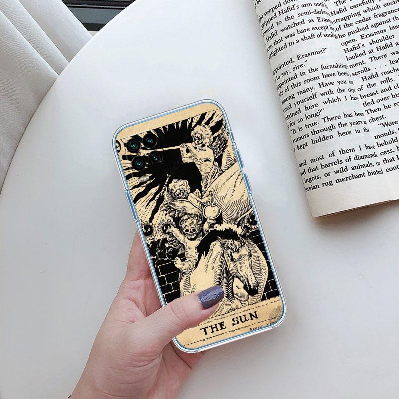 Witch Divination Tarot Moon Phone Case for Motorola Moto G10 G20 G30 G31 G32 G34 G35 G41 G42 G50 G51 G52 G55 G60 G60S