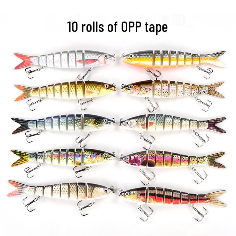 8-Section Multi-Jointed Lure, 13.5cm, Freshwater & Sea Fishing, Long Cast Hard Bait
