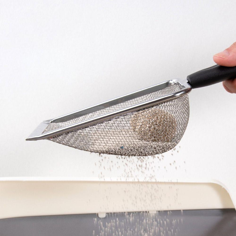 Ergonomic Handle Cat Litter Scoop Mesh Screen Pet Cleaning Tool Cat Products
