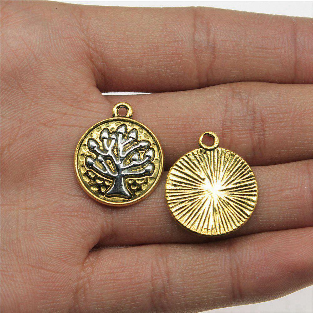 Charms Round Tree Of Life Pendants Vintage Jewelry Supplies QC109