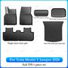 For Tesla New Model Y Juniper Premium/Performance 2026+ TPE Floor Mats Luggage Mat Wear-resistant Foot Pads ModelY Trunk Mats