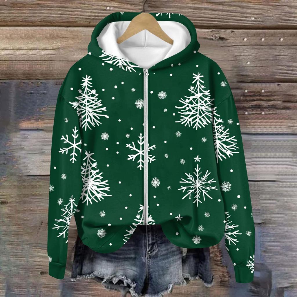Jackets For Women Long Sleeve  Zip Up  Print Outerwear Casual Jackets