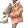 Fake two pieces of design down cotton jacket women's 2025 winter new loose thickened bread jacket hooded jacket
