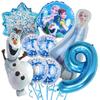 9-Piece Elsa and Anna Princess Olaf Balloon Set for Girl's Birthday Party