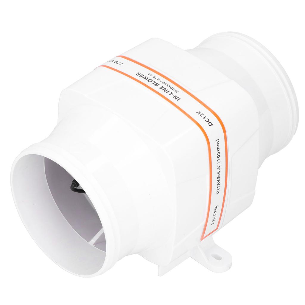 4in 270CFM InLine Bilge Air Blower 12V High Airflow AntiCorrosion Marine Boat Accessory