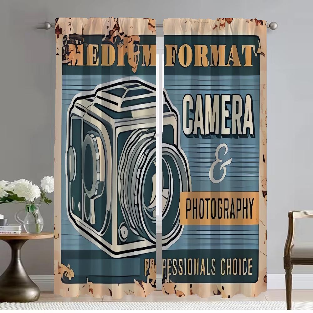 Kuchyňské závěsy 2 kusy Filmový zatemňovací závěs do pokoje 2 panely Domácí interiérové závěsy Halloweenská dekorace Dělicí stínidla