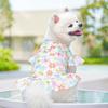 Breathable Dog Floral Skirt Flower Pattern Pet Dog Sweatshirt  Outdoor Activities