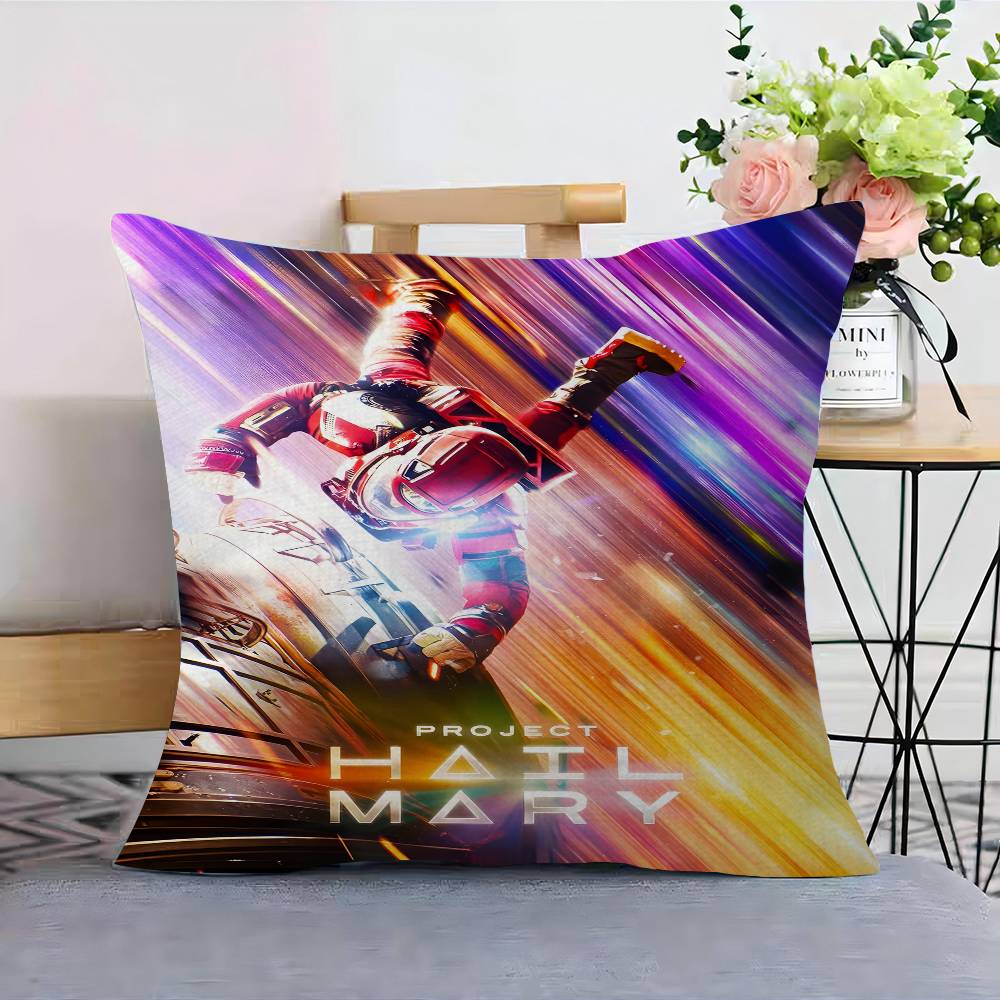 Ryan Gosling Movie Project Hail Mary  Pillow Covers Sofa Decorative Home Doublesided Printing Short Plush Cushion Cover