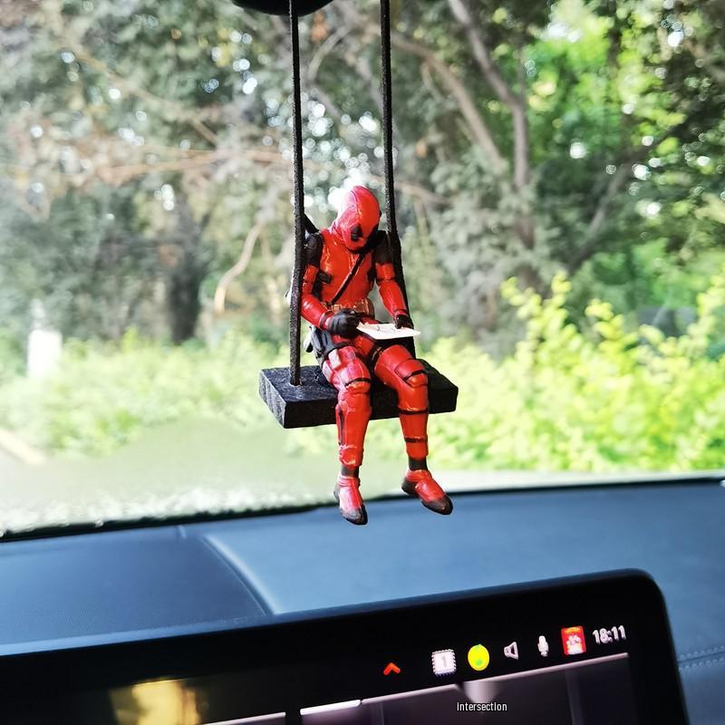 Cross-Border Car Pendant: New Deadpool Rearview Mirror Ornament