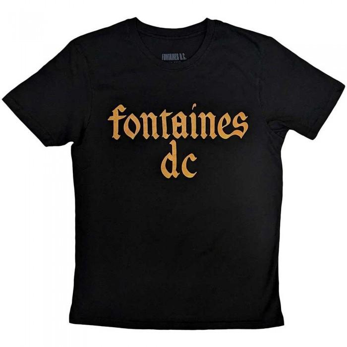 T-shirt con logo gotico unisex per adulti Fontaines DC M nero
