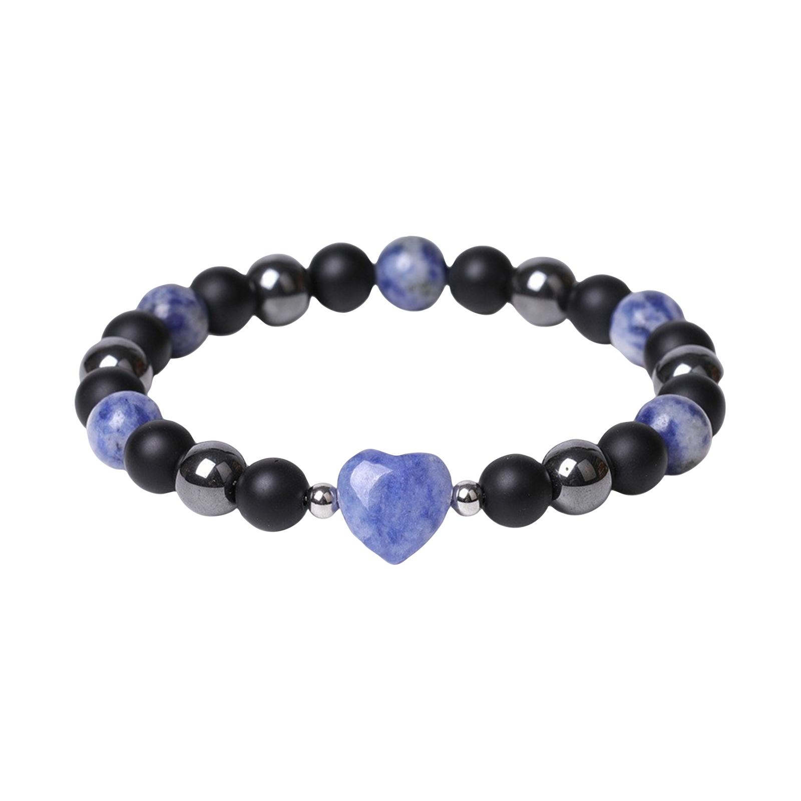 

День святого Валентина Подарок для девушки Ретро Фиолетовый жемчужный браслет 1 шт. Парные украшения One Size синий