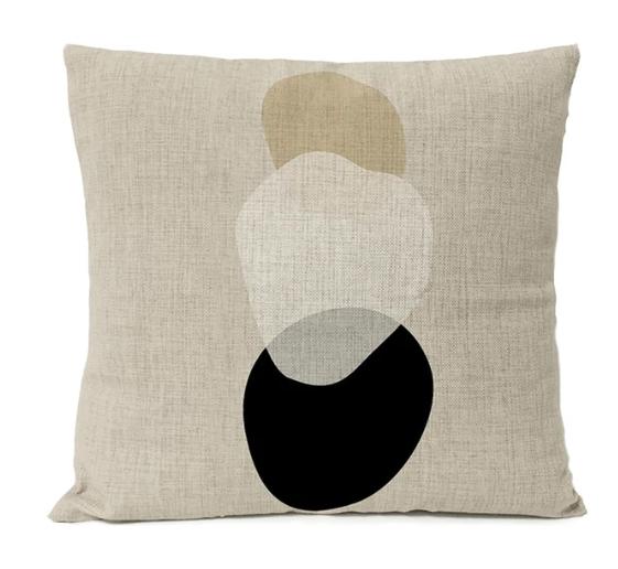 Home Decorative Black Geometric Linen Pillow Cover Boho Bohemia Throw Pillow Art Cushion Decoration Sofa Pillowcase 60x60