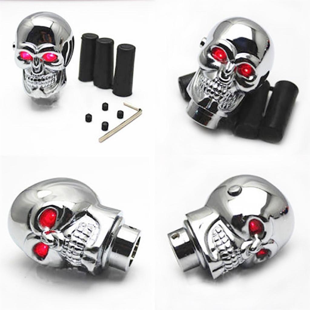 Szmsmy LED Illuminated Skull Shift Skull Skeleton Glow Shift Knob for Manual Transmission Vehicles Knob, (Red)