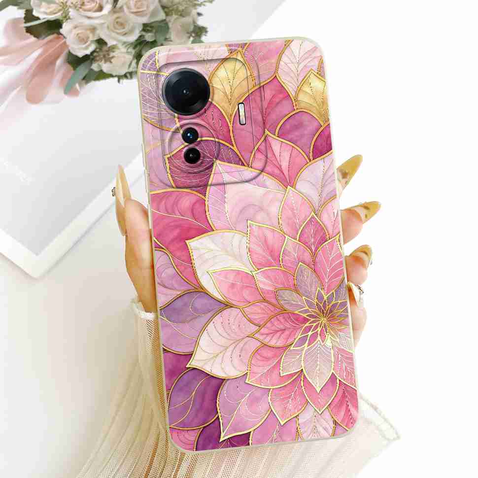 Für vivo S15e 5G V2190A Hülle Bunt Bemalte Blumen Silikonhülle Für Vivo S15e VIVO S15E 5G 6,44" Vollschutz Stoßfänger