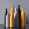 High quality ceramic vase for home decoration, living room, bedroom, dining room, table top decoration, yellow, gray, black