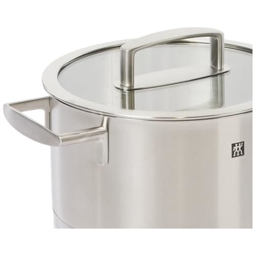 ZWILLING "Vitality Suppentopf 20cm 3,5L" Edelstahl tiefer Zweihandtopf 3-lagige Bodenstruktur IH-kompatibel spülmaschinenfest [Autorisiert Ja