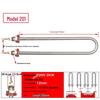 High-Power Stainless Steel U-Shaped Heating Tube Steamed Rice Machine (220V/380V)
