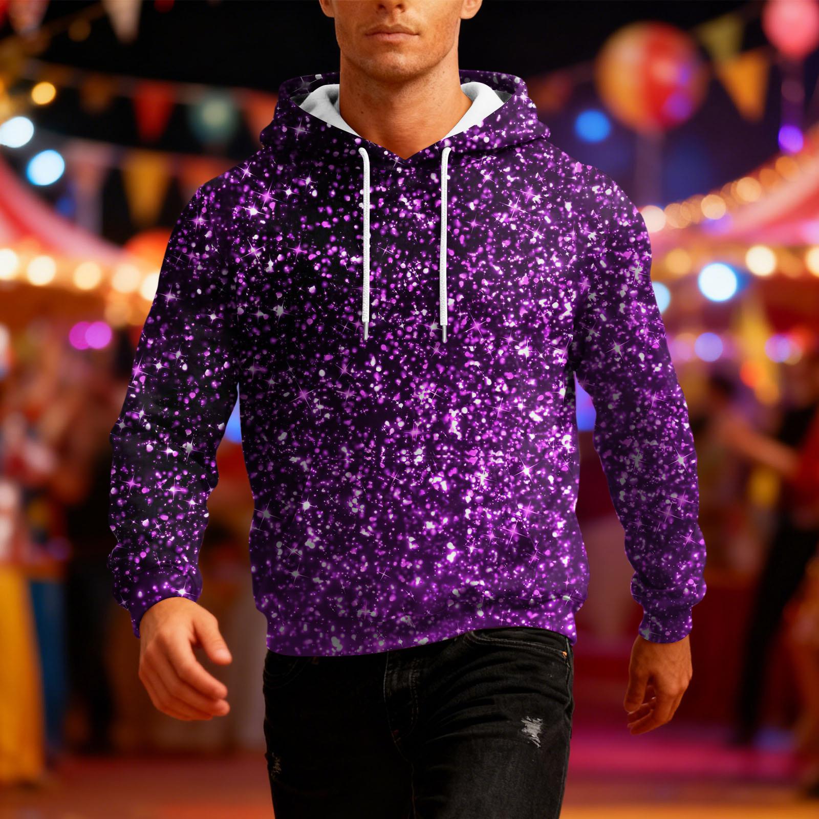 

Men s Long-Sleeve Casual Hooded Sweatshirt S фіолетовий