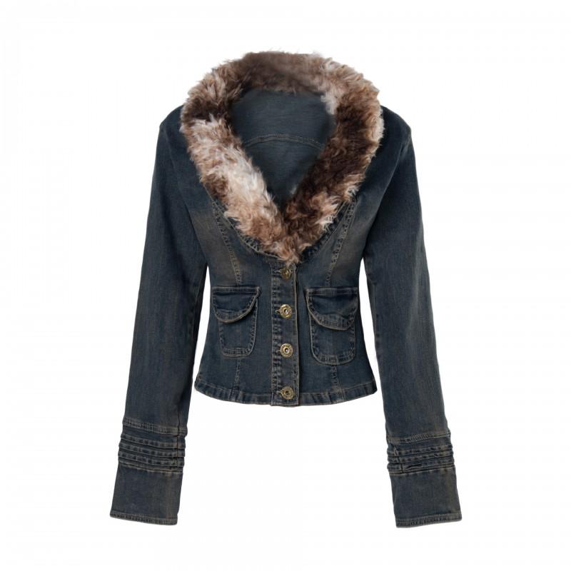 Unisex Retro Denim Jacket With Removable
