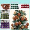 Lebhaftes 6cm Samt Weihnachtsornamente Set mit 12 bunten Kunststoff Baumdekorationen