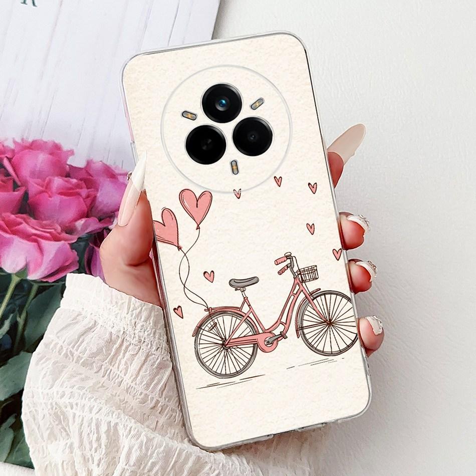 For Realme 14 Pro 14Pro+ Elegant Floral Cat Printed Phone Case For Realme 14 Pro Plus 14Pro 5G Soft Silicone TPU Cases