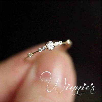 Schlichter Hochzeitsverlobungs Damen-Schmuck Elegantes Fingerschmuckstück Schlichter Exquisiter Glänzender Zirkonring