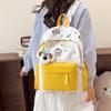 Schoolbag Korean Version of High-value Cute Puppy Printed Backpack for Junior High School Students, Small Fresh Contrasting Colors, College Style