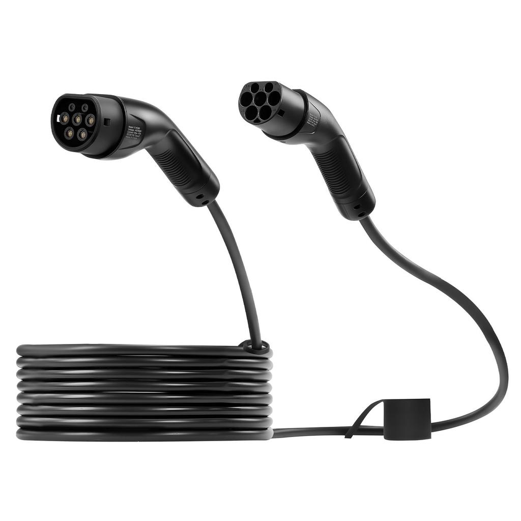 VEVOR EV Charger Extension Cable, 16Amp 10 M Max 11 kW Extension Cord Compatible with All Type 2 Electric Vehicle Chargers