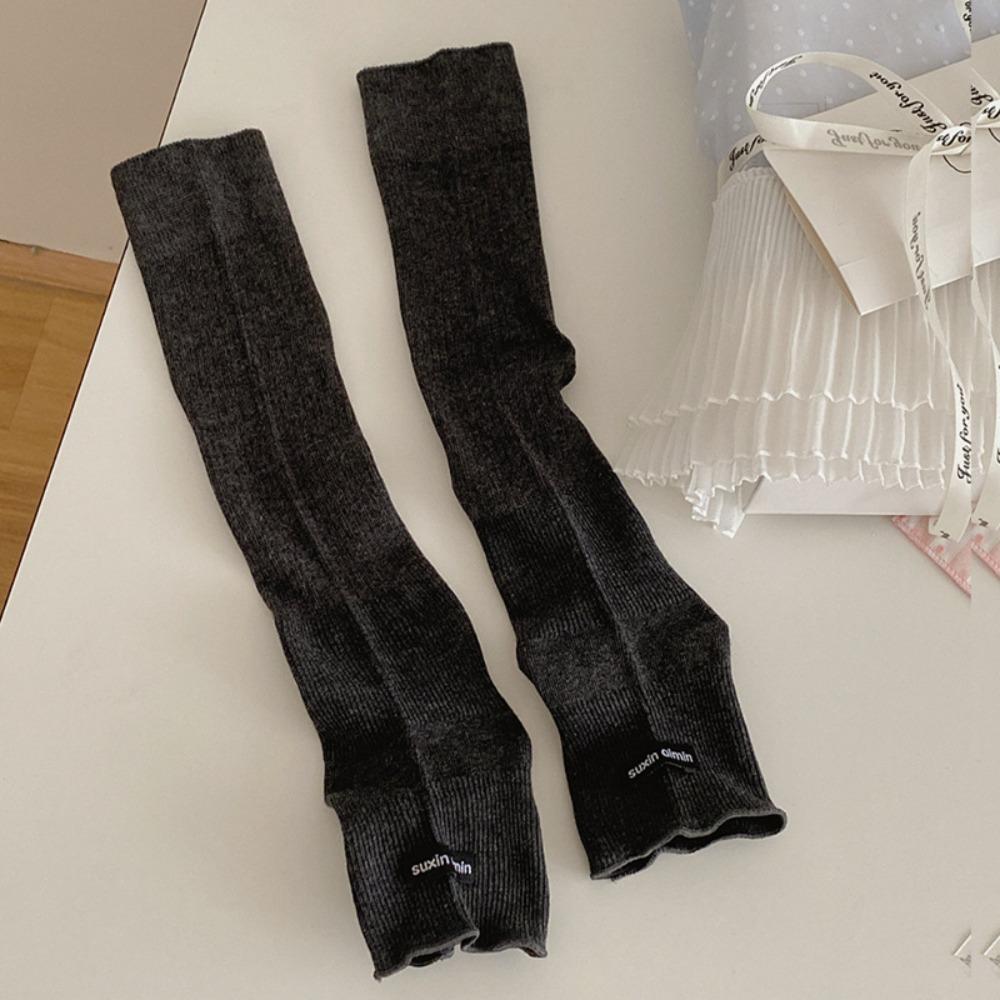 1Pair Cotton Knee Socks Breathable Knitted Foot Cover Fashion Leg Warmers Lolita Style