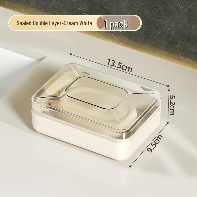 Przenośna, pyłoszczelna i wodoodporna mydelniczka z pokrywką odprowadzającą wodę do łazienki lub w podróży