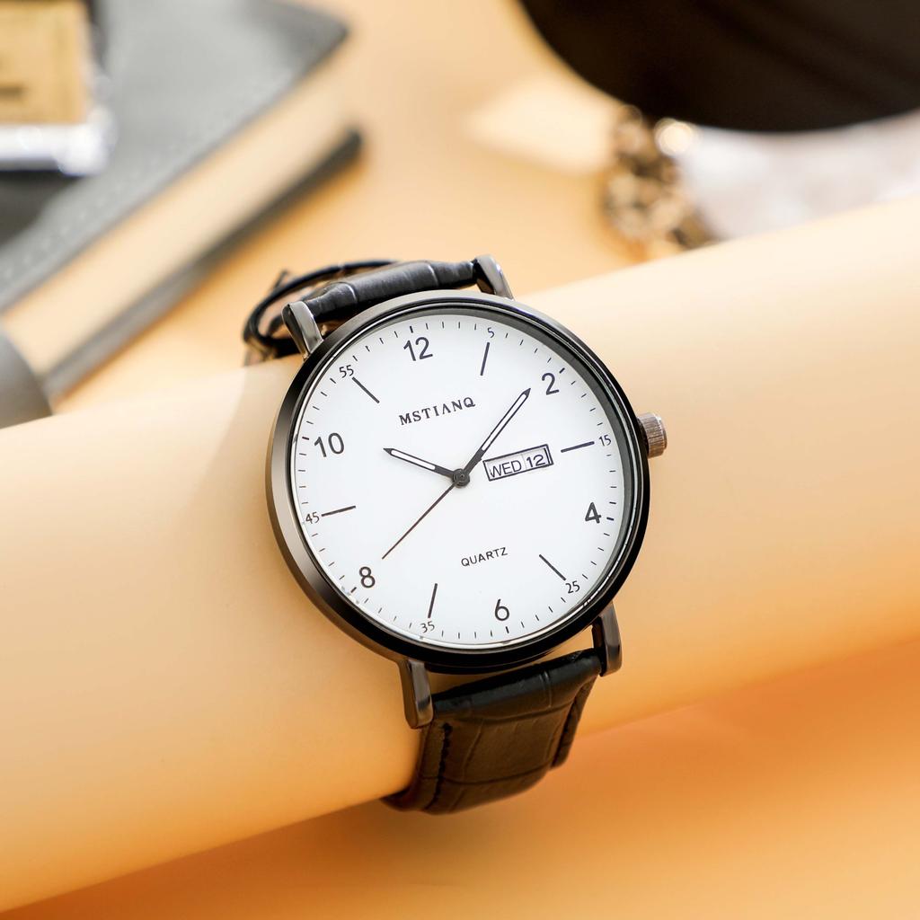 Moderne Herrenuhr, Ultradünn mit Datum, Nicht-mechanische Quarzuhr, Business-Stil, Hochwertige Attraktive Uhr, Herren