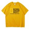 National Sarcasm Society Morsom Sarkastisk Menn Kvinner T-skjorte Bokstavtrykk Topper T-skjorte Bomull Herre Oversized Casual Topp T-skjorte
