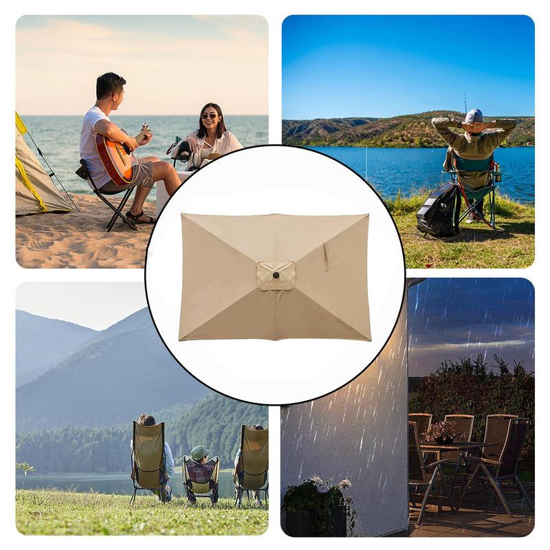 Umbrella Replacement Canopy 6.6x10ft Rectangle Cantilever Umbrella Heavy Duty Cantilever Parasol Top For Deck Backyard & Outdoor