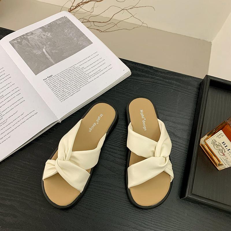 

Soft clouds cross with sandals women s platform 2025 summer new casual Roman outside wearing beach cool slippers 35