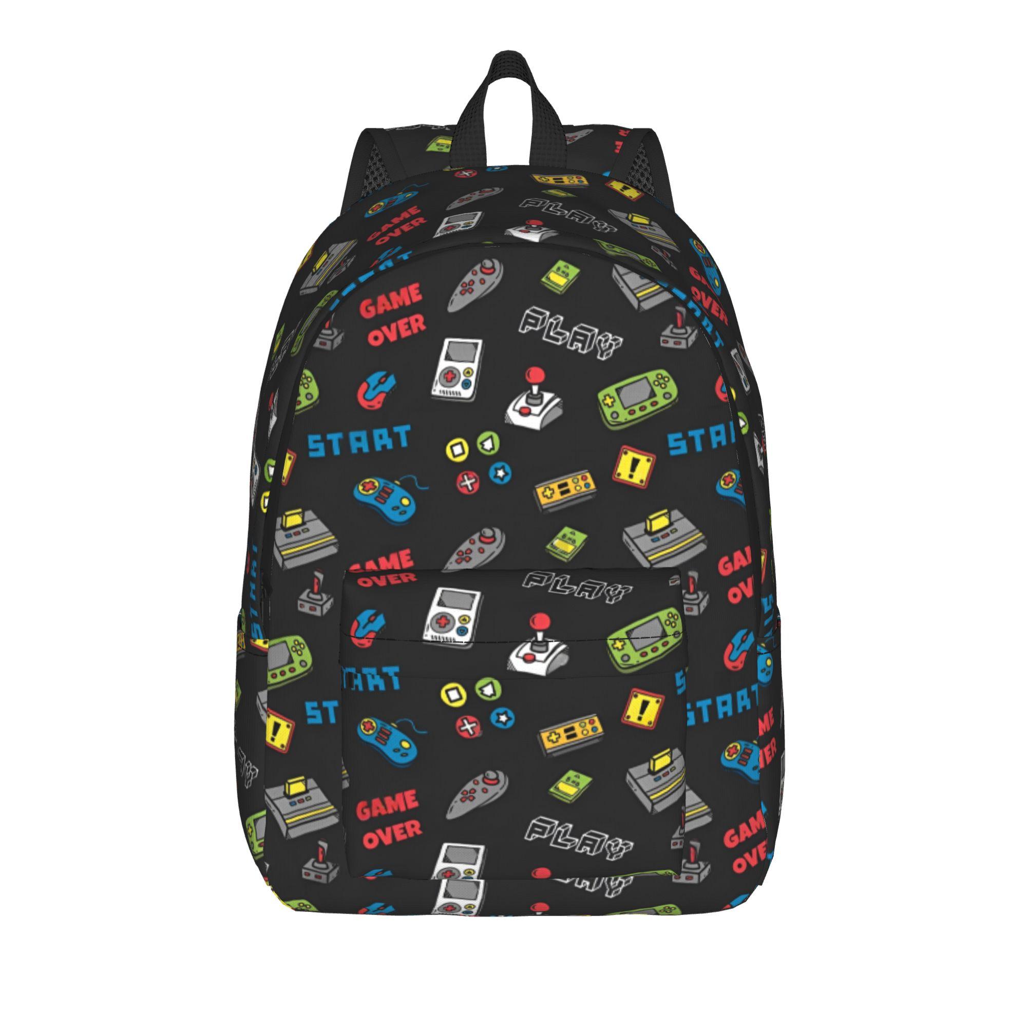 Video Game Gaming Controller Coole Rugzak Lichtgewicht Student Wandelen Reizen Dagrugzak voor Mannen Vrouwen Laptop Canvas Tassen M