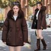 Pie Overcomes Women's New Fleece Thickened Padded Jacket Autumn and Winter Women's Clothing Small Down Padded Jacket Padded Jacket Season