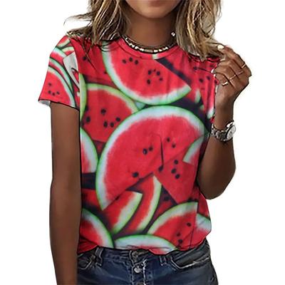 Women's 3D Printed T-shirt Clothing Short Sleeved Top Fruit Women's Graphic Harajuku T-shirt