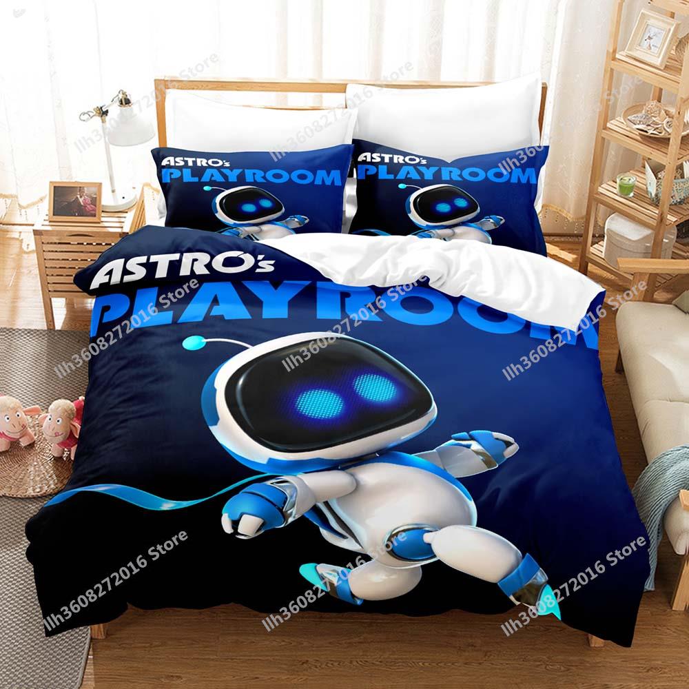 

Постільна білизна ASTRO BOT Односпальний Двоспальний Повний Королівський розмір Комплект для ліжка Дорослий Дитячий Спальня Комплекти підковдр 3D Друк Аніме Простирадло С US Twin(172x218cm)