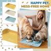 Alfombrilla de Alimentación para Mascotas sin Cuero - Alfombrilla Antiderrames para Cuencos de Gatos y Perros
