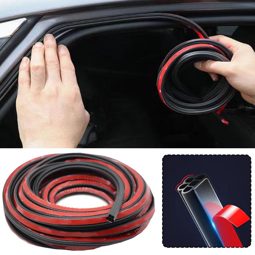 Car Door Rubber Seal Strip Double Layer Protector Noise Insulation Car Windshield Trunk Sealer Weatherstrip Auto Accessories