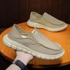 Spring and Autumn New Flat Casual Simple Work Shoes Breathable Solid Color Men's Shoes