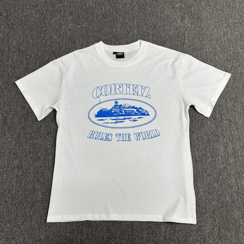 Corteiz Alcatraz Print Tee Unisex Streetwear Hip Hop Skateboard Casual Cotton T-Shirt Loose Fit
