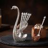 Luxury Swan Tableware Set Elegant Coffee Spoons Kitchen Gadgets Dessert Utensils  Daily Use