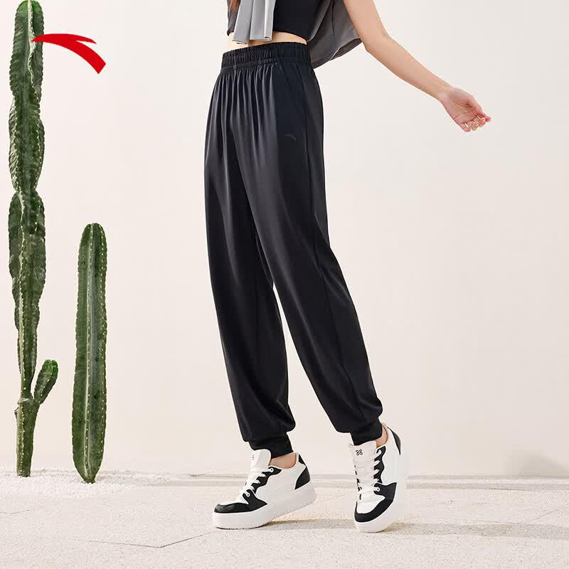 Anta Women's Ice Silk Sun Protection Quick-Dry Cuffed Sports Pants