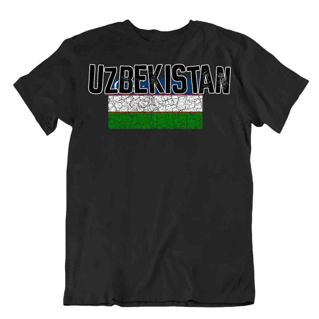 Flag T-Shirt Uzbekistan Fashion Country Souvenir Gift Tee Pride logo
