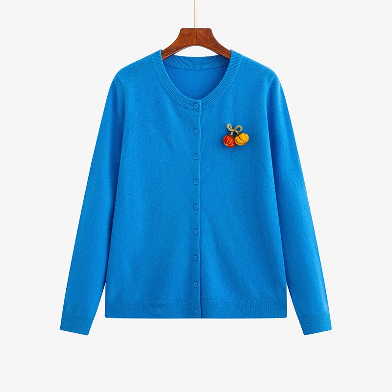 Plus Size Women's 100% Wool Casual Sweater Coat - Winter 2025 Loose Knit Cardigan
