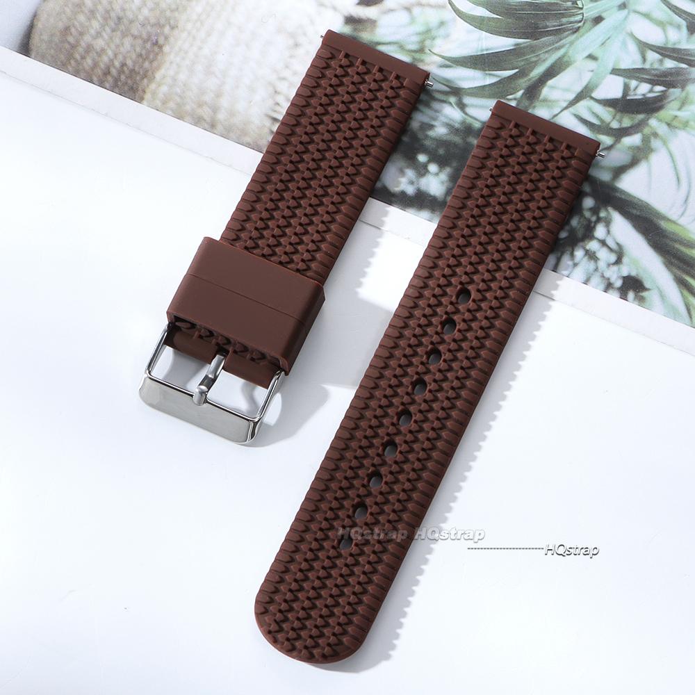 Soft Silicone Rubber Watch Strap 18mm 20mm 22mm 24mm Men Women Sport Waterproof Wrist Band Universal Belt Quick Release Bracelet