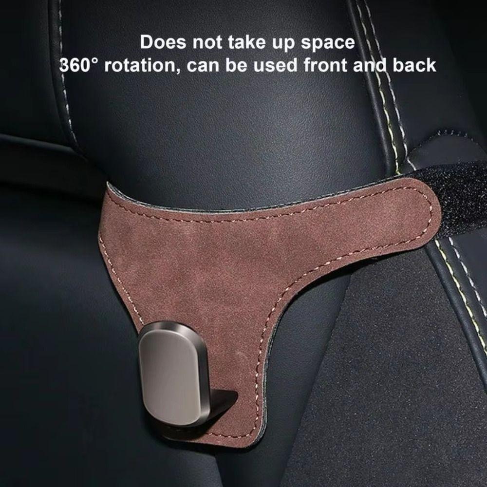 2Pcs Hanging Car seat back hooks Flip Fur Leather Car Hook Auto Headrest Hanger  Auto Interior