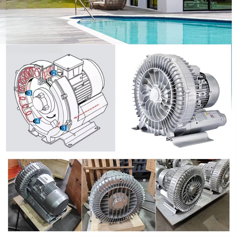 High Pressure Ring Vortex Blower Vacuum Air Pump 220V 50Hz Electric Blower for Aquaculture High HP Air Blower